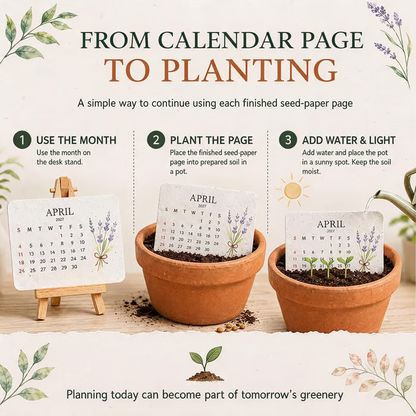 🌱2027 Timeless Seed Calendar｜Eco-Friendly Plantable Calendar 🌱 Plan • Plant • Grow • Enjoy