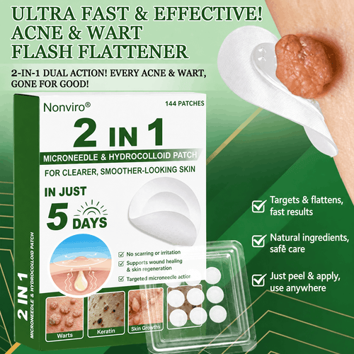 👉Nonviro®🙋‍♂️ 2-in-1 Microneedle & Hydrocolloid Patch