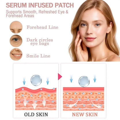 MicroGlow Eye Patches,Under Eye Patchs Hyaluronic Acid Eye Mask for Dark Circles for Women, Forehead Wrinkle & Smile Line Patches
