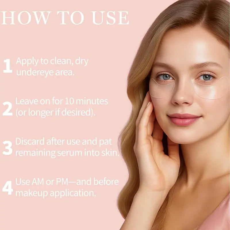 MicroGlow Eye Patches,Under Eye Patchs Hyaluronic Acid Eye Mask for Dark Circles for Women, Forehead Wrinkle & Smile Line Patches